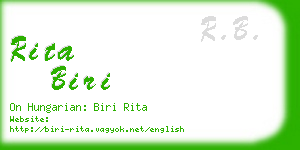 rita biri business card